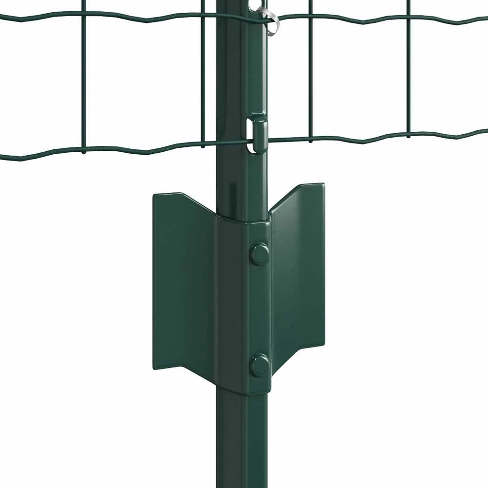 Euro tvoros su stulpu 25 x 0,6 m PVC dengtas plienas Žalia