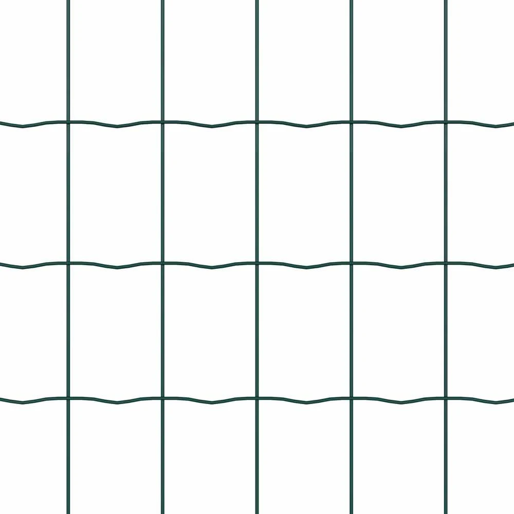Euro tvoros su stulpu 25 x 0,8 m PVC dengtas plienas Žalia