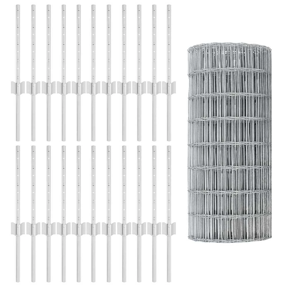Euro tvoros su stulpu 50 x 0,4 m Galvanizuotas plienas