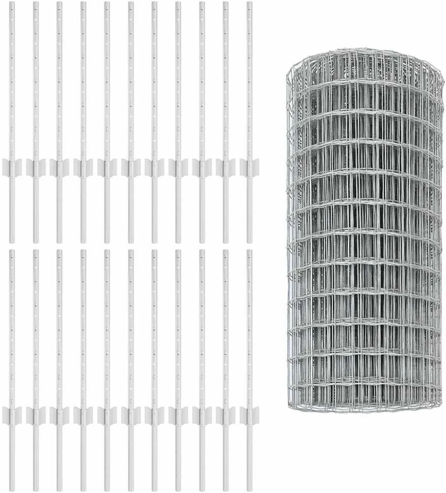Euro tvoros su stulpu 50 x 0,6 m Galvanizuotas plienas