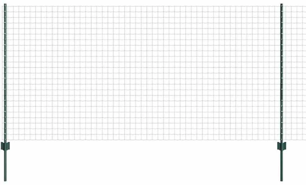 Euro tvoros su stulpu 25 x 1,2 m PVC dengtas plienas Žalia