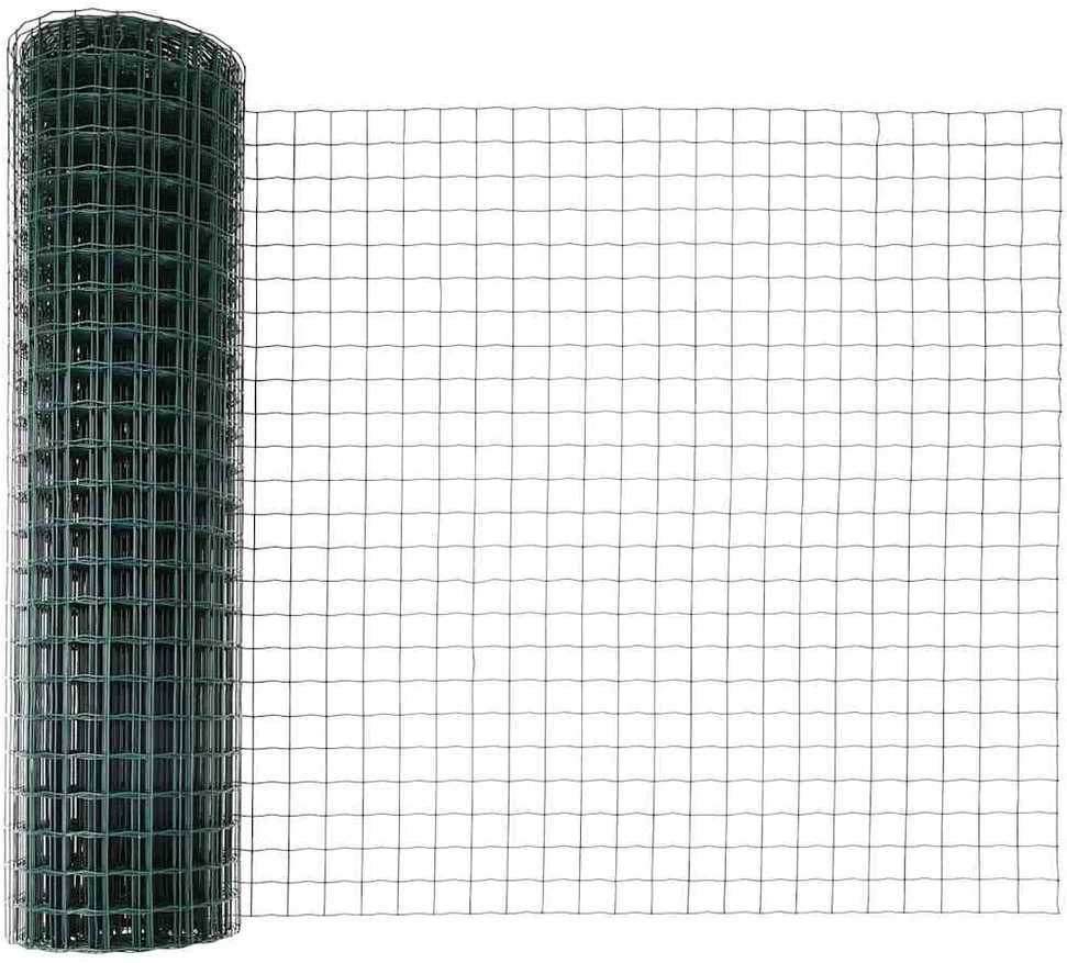 Euro tvoros su stulpu 25 x 1,2 m PVC dengtas plienas Žalia