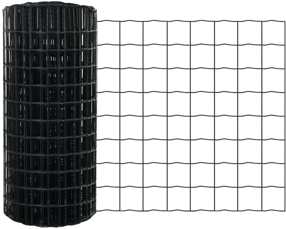 Euro tvora su smeigėmis 25 x 1 m PVC dengtas plienas Pilka