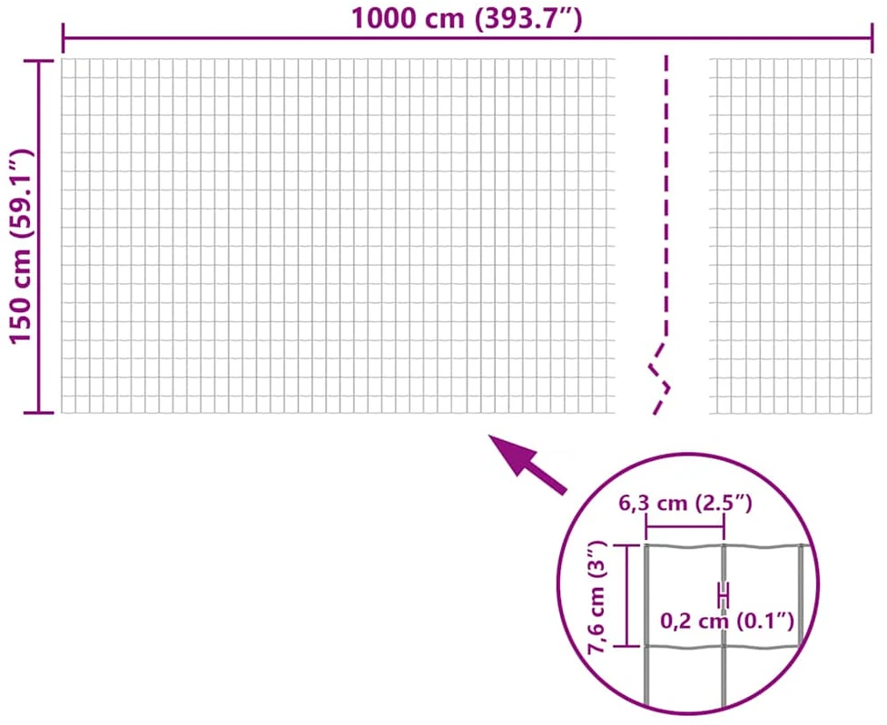 Euro tvoros komplektas, žalias, 10x1,5m, plienas