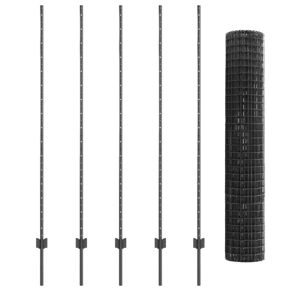 Euro tvoros su stulpu 10 x 1,6 m PVC dengtas plienas Pilka