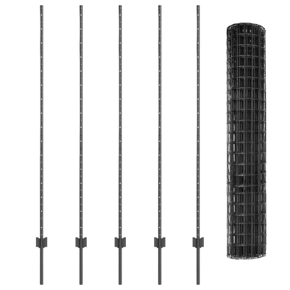 Euro tvoros su stulpu 10 x 1,6 m PVC dengtas plienas Pilka