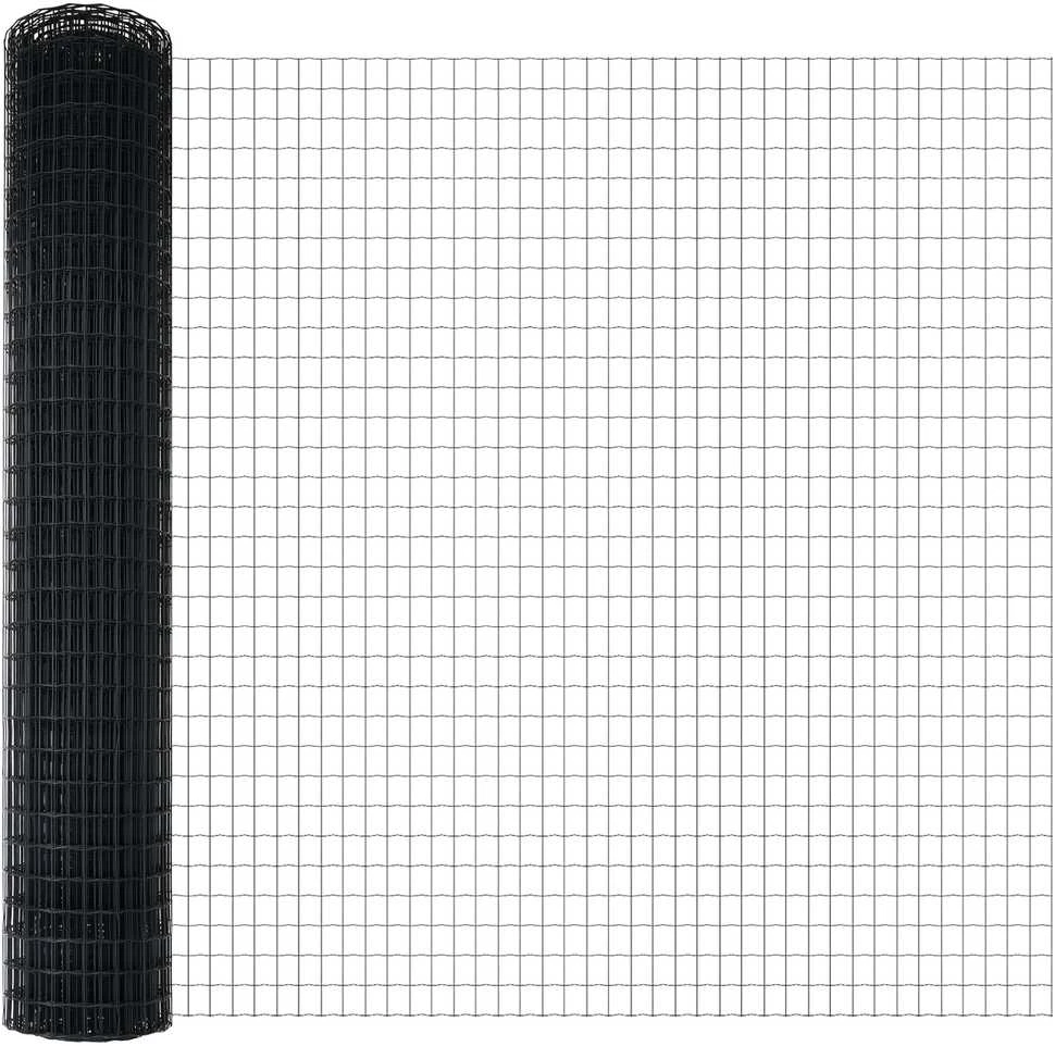 Euro tvoros su stulpu 10 x 1,6 m PVC dengtas plienas Pilka