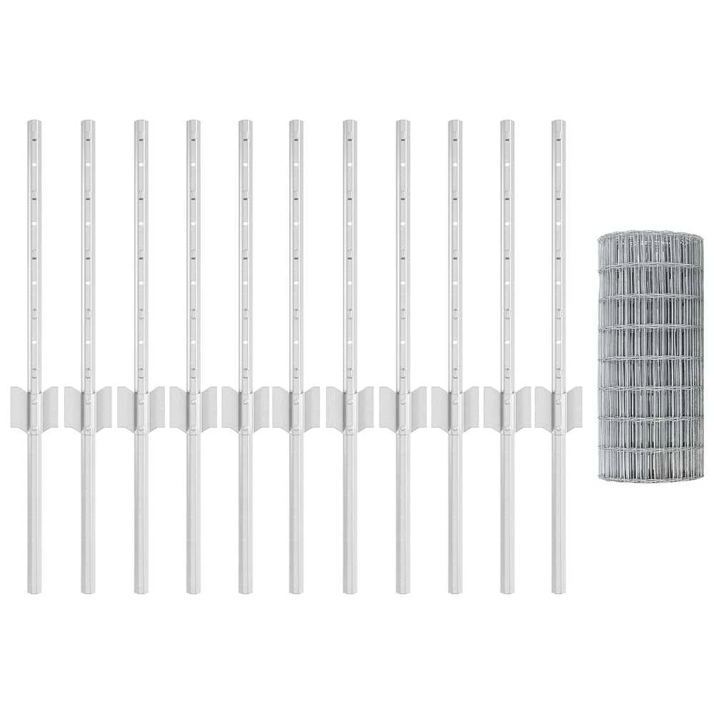Euro tvoros su stulpu 25 x 0,4 m Galvanizuotas plienas
