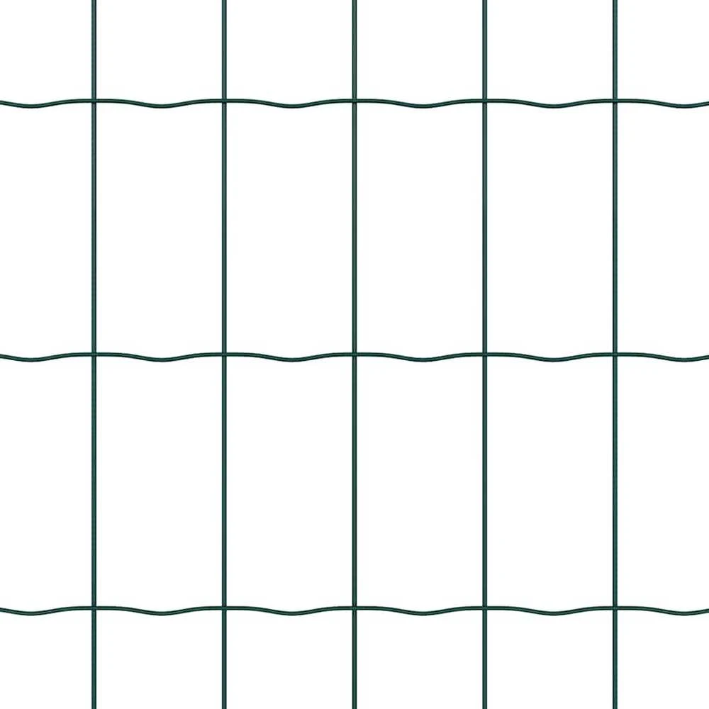 Eurų tvora su betono baze 25 x 0,8 m PVC dengtas plienas Žalia