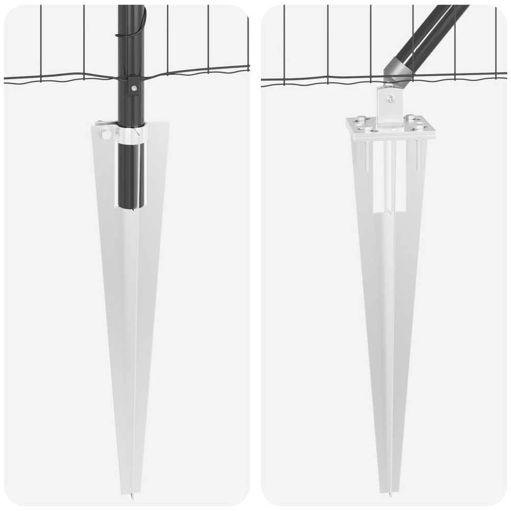 Euro tvora su smeigėmis 25 x 1,2 m PVC dengtas plienas Pilka