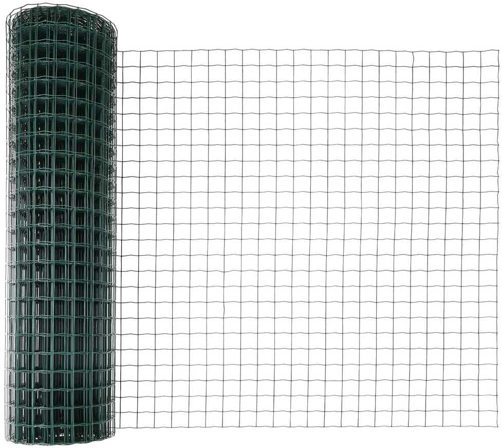 Euro tvoros su stulpu 10 x 1 m PVC dengtas plienas Žalia