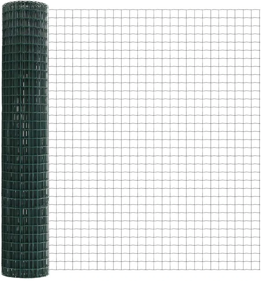 Euro tvora su smeigėmis 10 x 1,6 m PVC dengtas plienas Žalia
