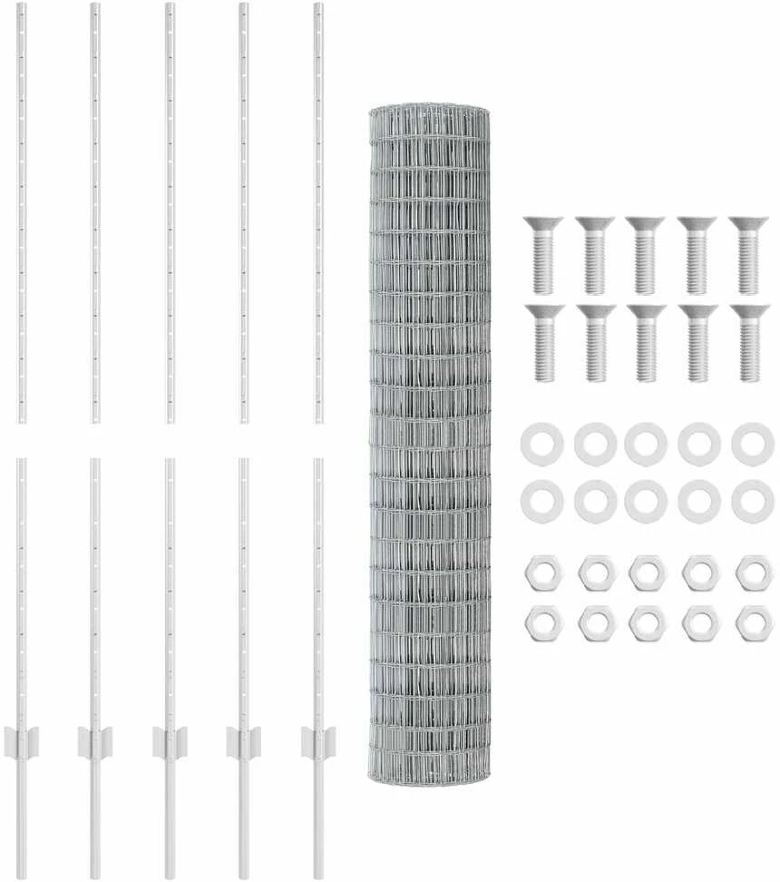 Euro tvoros su stulpu 10 x 1,4 m Galvanizuotas plienas