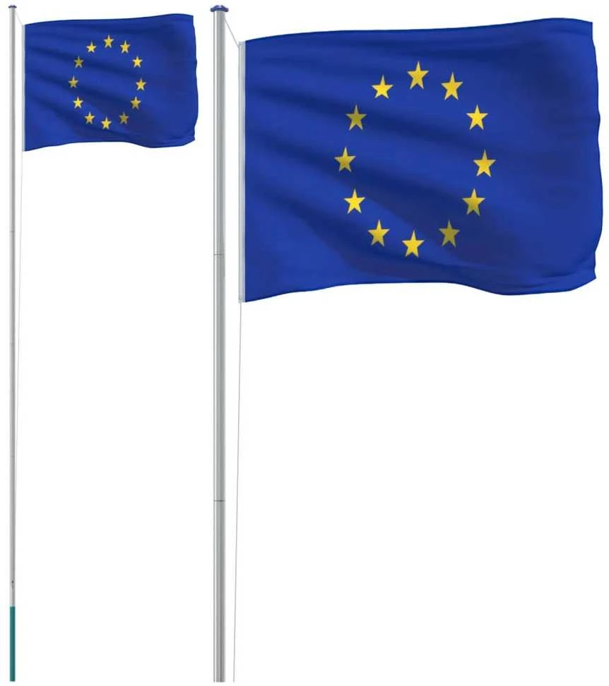 Europos Sąjungos vėliava su stiebu, aliuminis, 6,23m