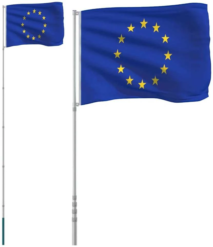 Europos vėliava su stiebu, aliuminis, 5,55m