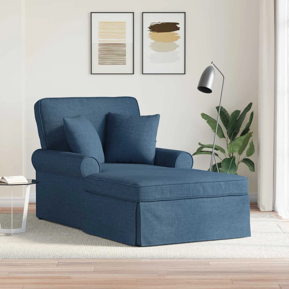 Sofa Faina su sijonu 3 vnt. Mėlyna audinys 91 x 157 x 91 cm