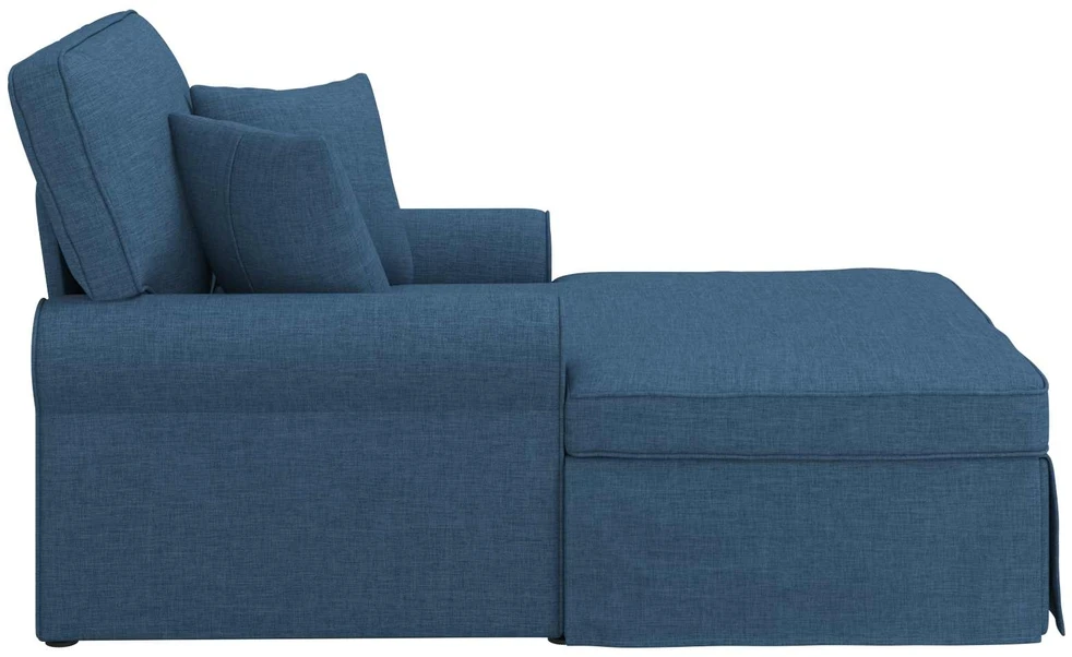Sofa Faina su sijonu 3 vnt. Mėlyna audinys 91 x 157 x 91 cm