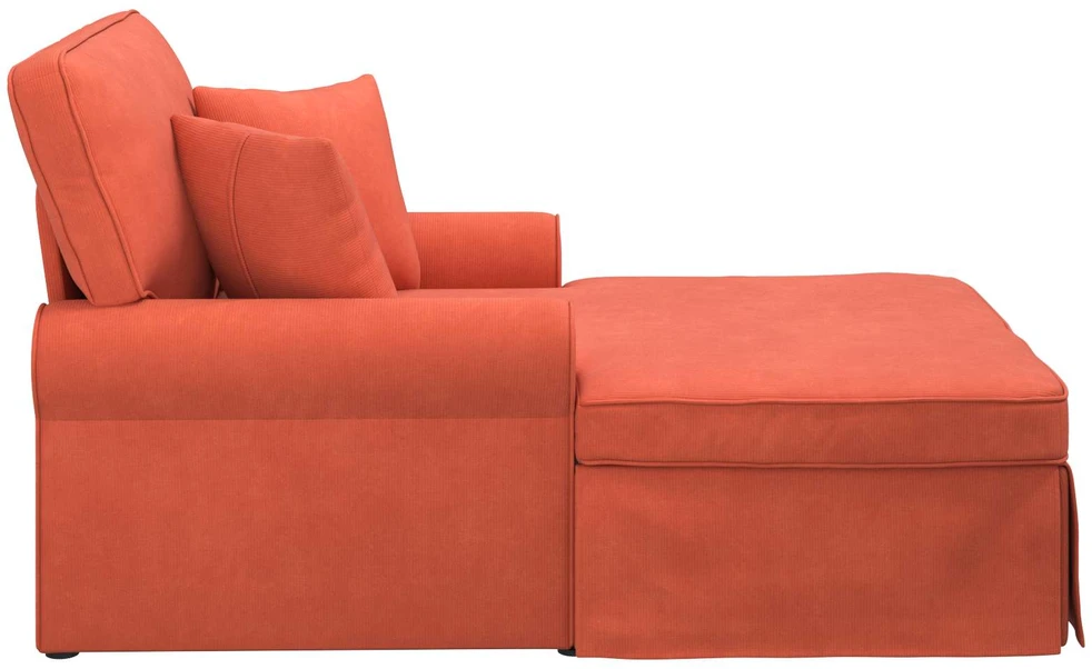 Sofa Faina su sijonu 3 vnt. Raudona oranžinė Kordūrinis audinys