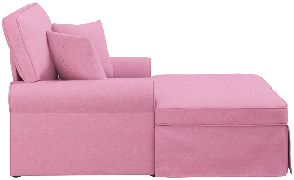 Sofa Faina su sijonu 3 vnt. Rožinė audinys 91 x 157 x 91 cm