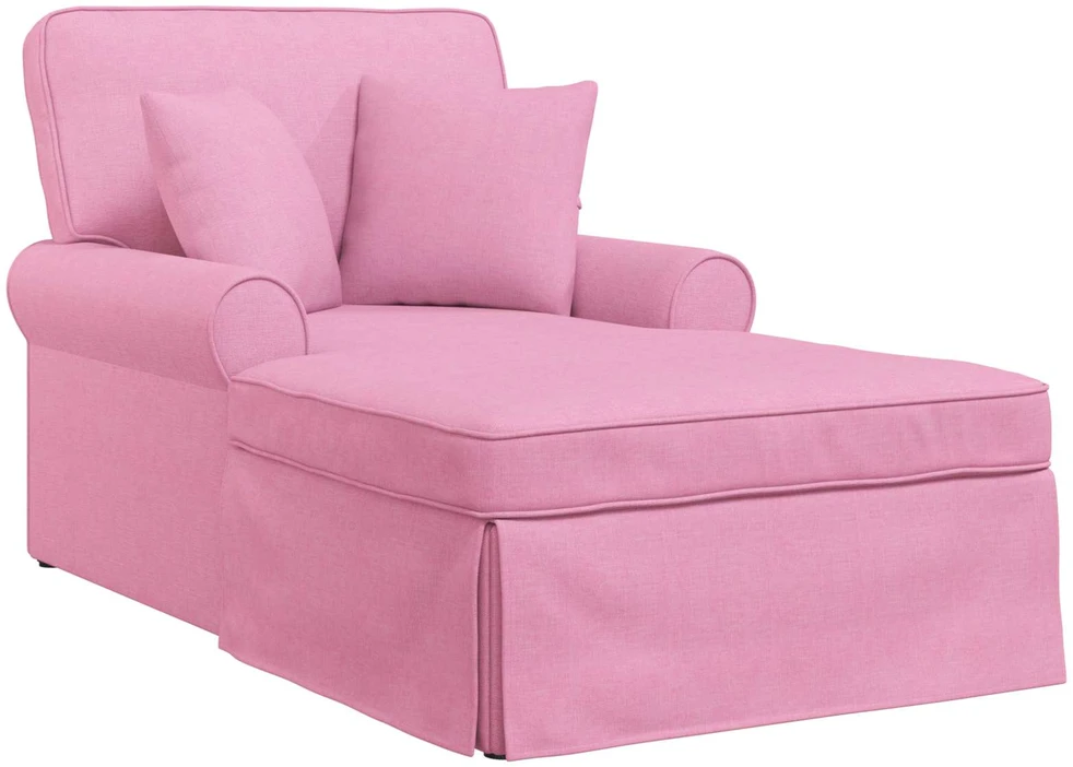 Sofa Faina su sijonu 3 vnt. Rožinė audinys 91 x 157 x 91 cm