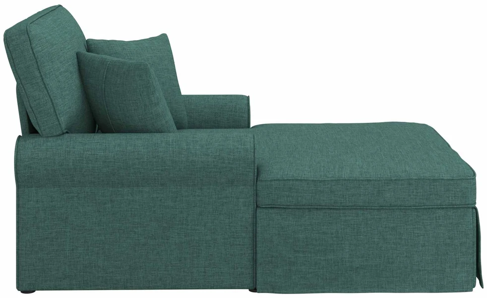 Sofa Faina su sijonu 3 vnt. Tamsiai žalia audinys 91 x 157 x 91 cm