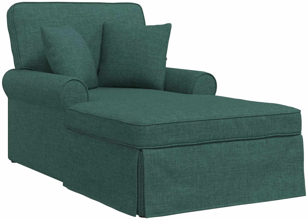 Sofa Faina su sijonu 3 vnt. Tamsiai žalia audinys 91 x 157 x 91 cm