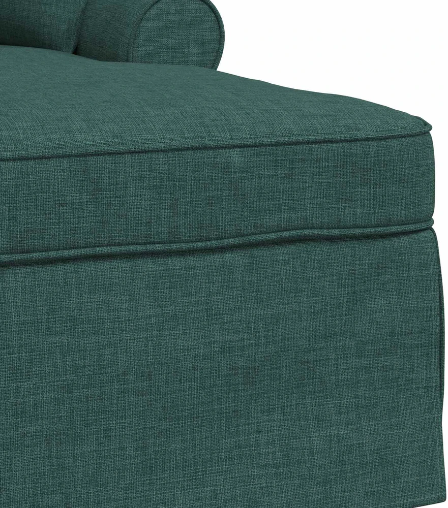 Sofa Faina su sijonu 3 vnt. Tamsiai žalia audinys 91 x 157 x 91 cm