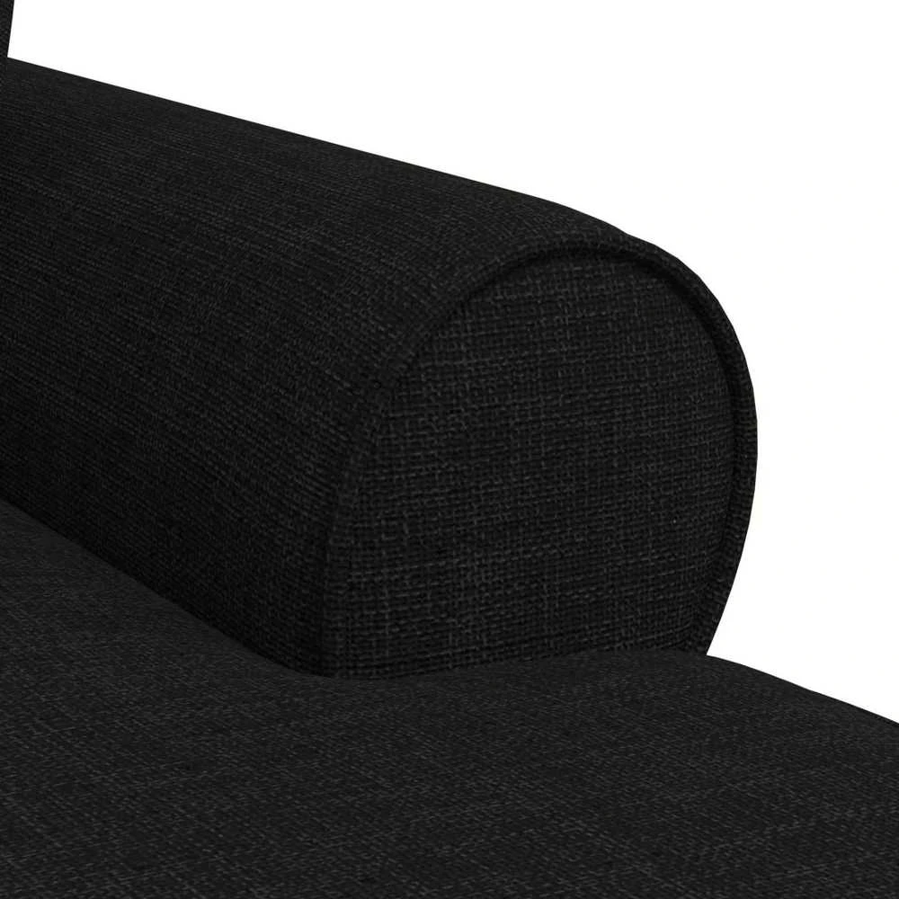 Sofa Faina su sijonu 3 vnt. Juodas audinys 91 x 157 x 91 cm