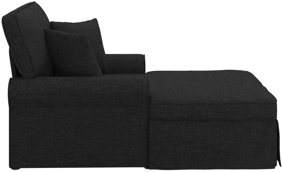 Sofa Faina su sijonu 3 vnt. Juodas audinys 91 x 157 x 91 cm