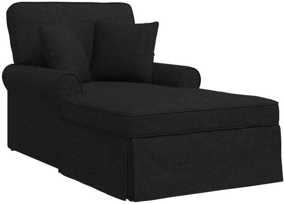 Sofa Faina su sijonu 3 vnt. Juodas audinys 91 x 157 x 91 cm