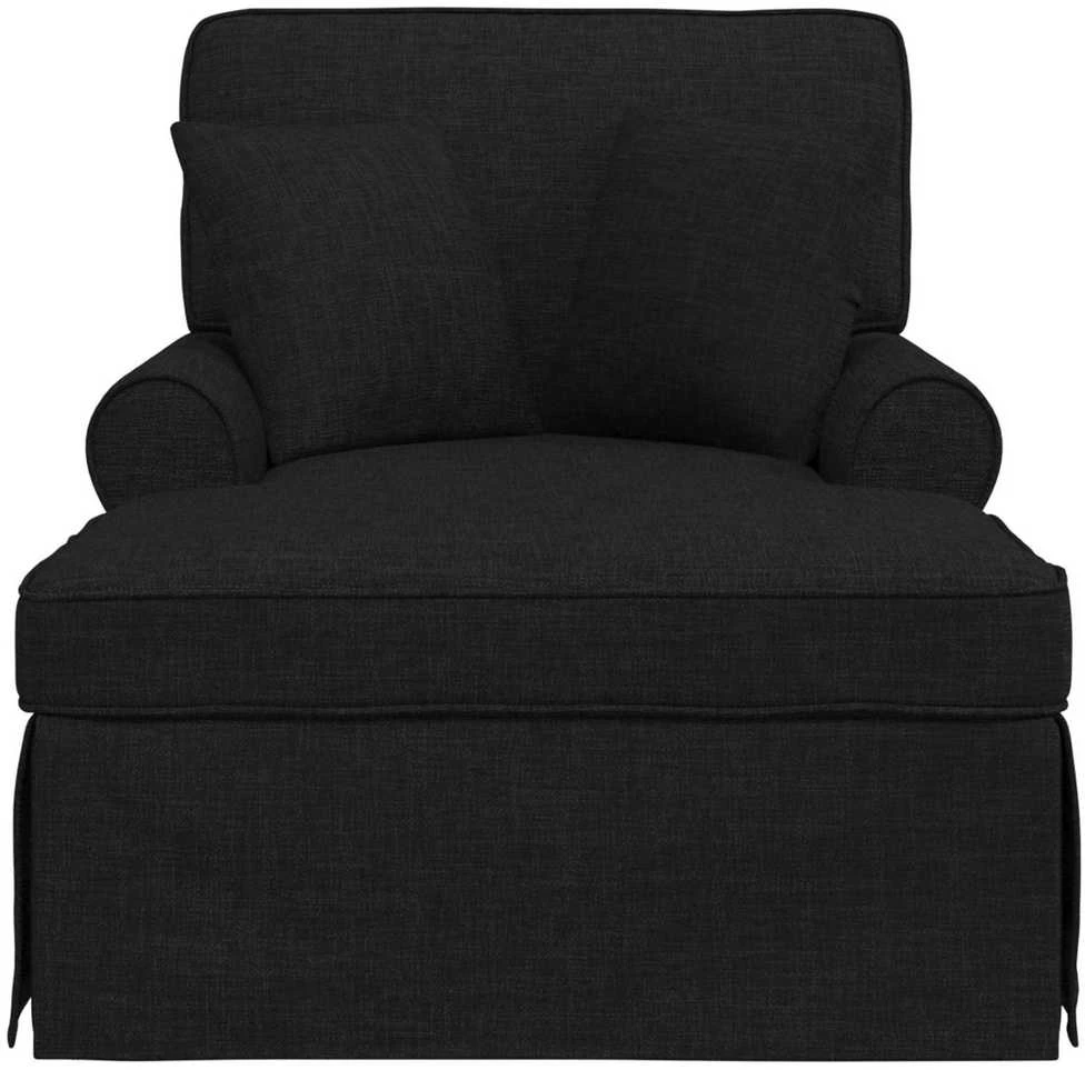 Sofa Faina su sijonu 3 vnt. Juodas audinys 91 x 157 x 91 cm