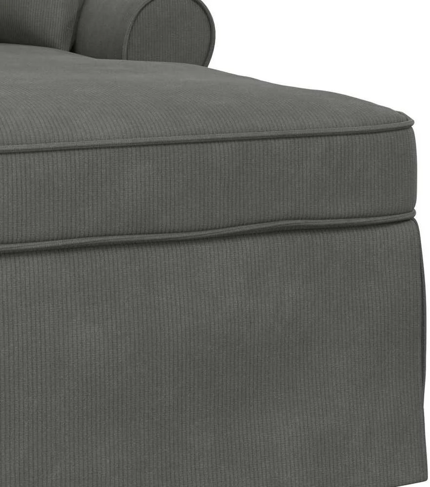 Sofa Faina su sijonu 3 vnt. Tamsiai pilka Kordūrinis audinys