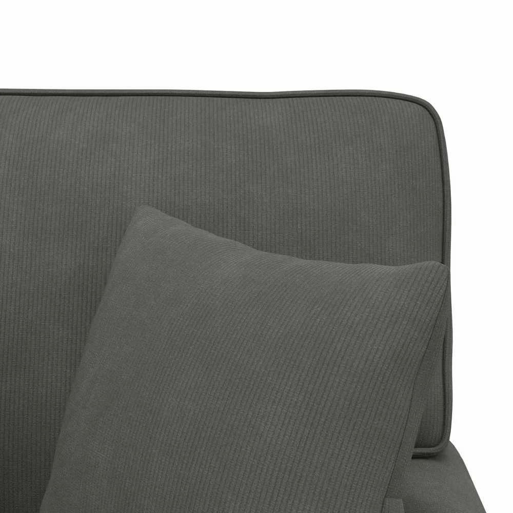 Sofa Faina su sijonu 3 vnt. Tamsiai pilka Kordūrinis audinys