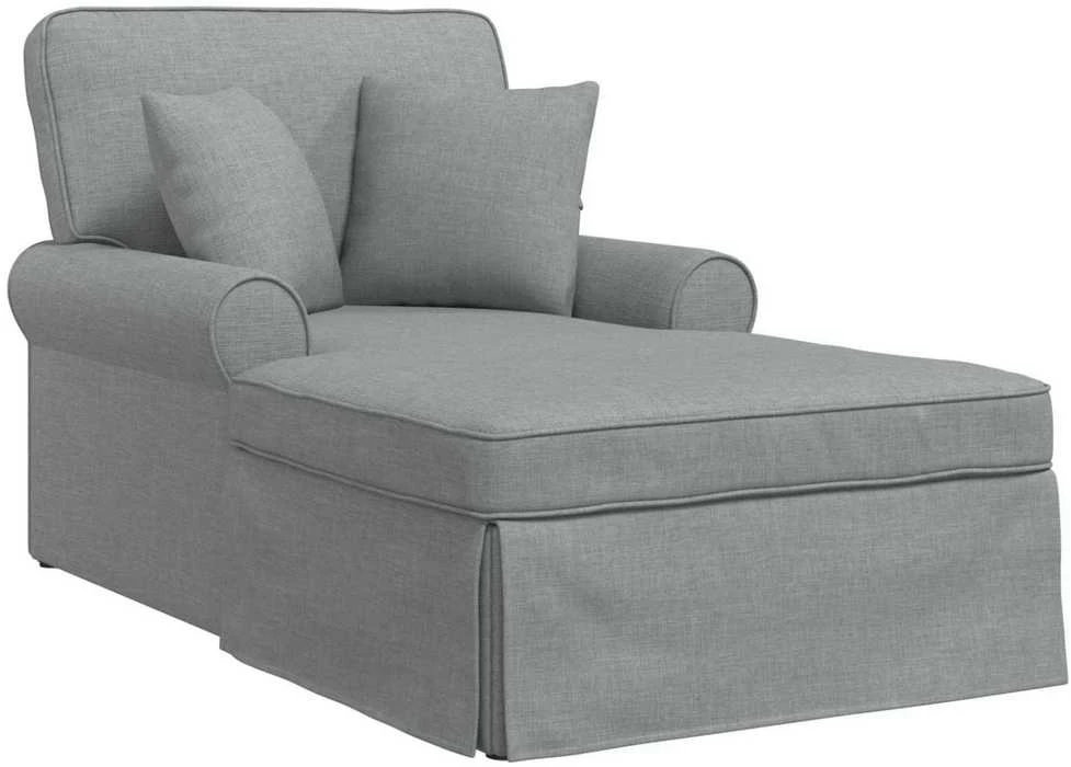 Sofa Faina su sijonu 3 vnt. Šviesiai pilka audinys 91 x 157 x 91 cm