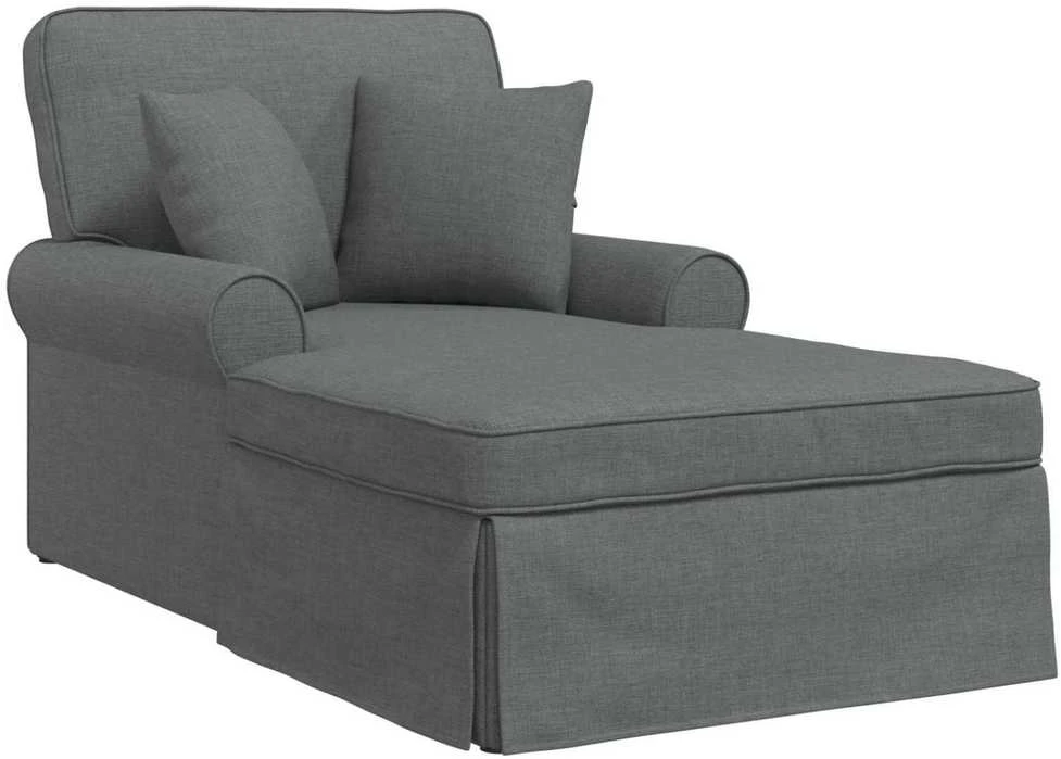 Sofa Faina su sijonu 3 vnt. Tamsiai pilka audinys 91 x 157 x 91 cm
