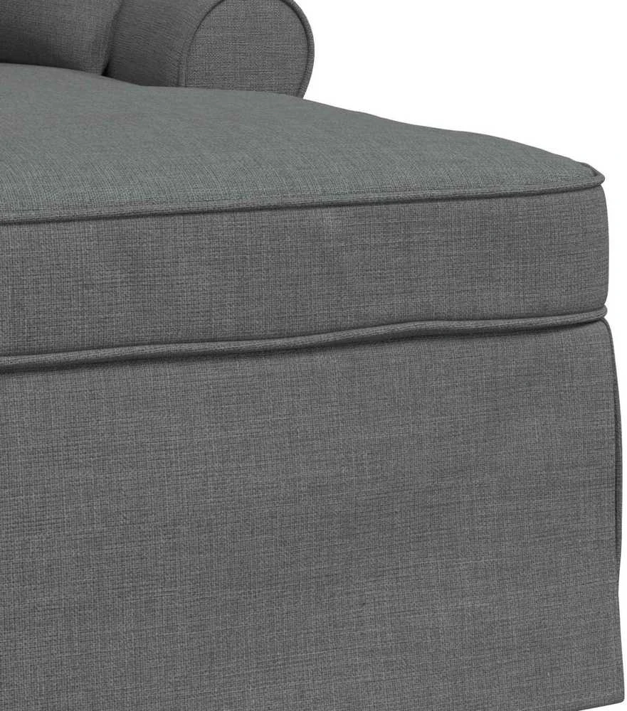 Sofa Faina su sijonu 3 vnt. Tamsiai pilka audinys 91 x 157 x 91 cm