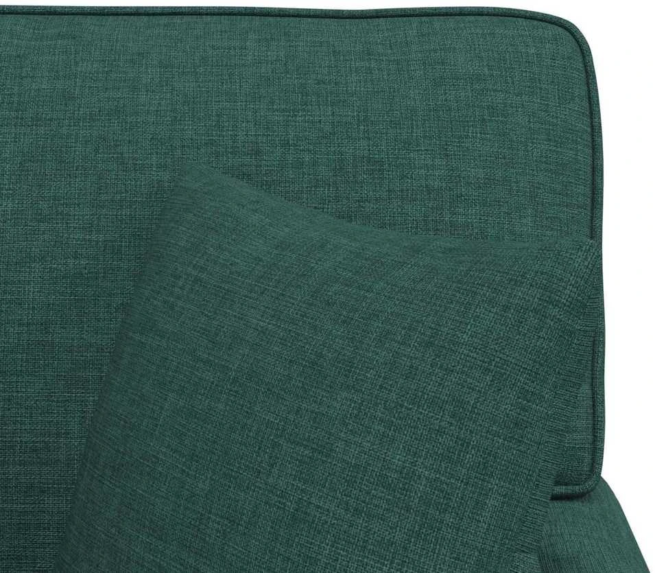 Sofa Faina su sijonu 3 vnt. Tamsiai žalia audinys 91 x 157 x 91 cm