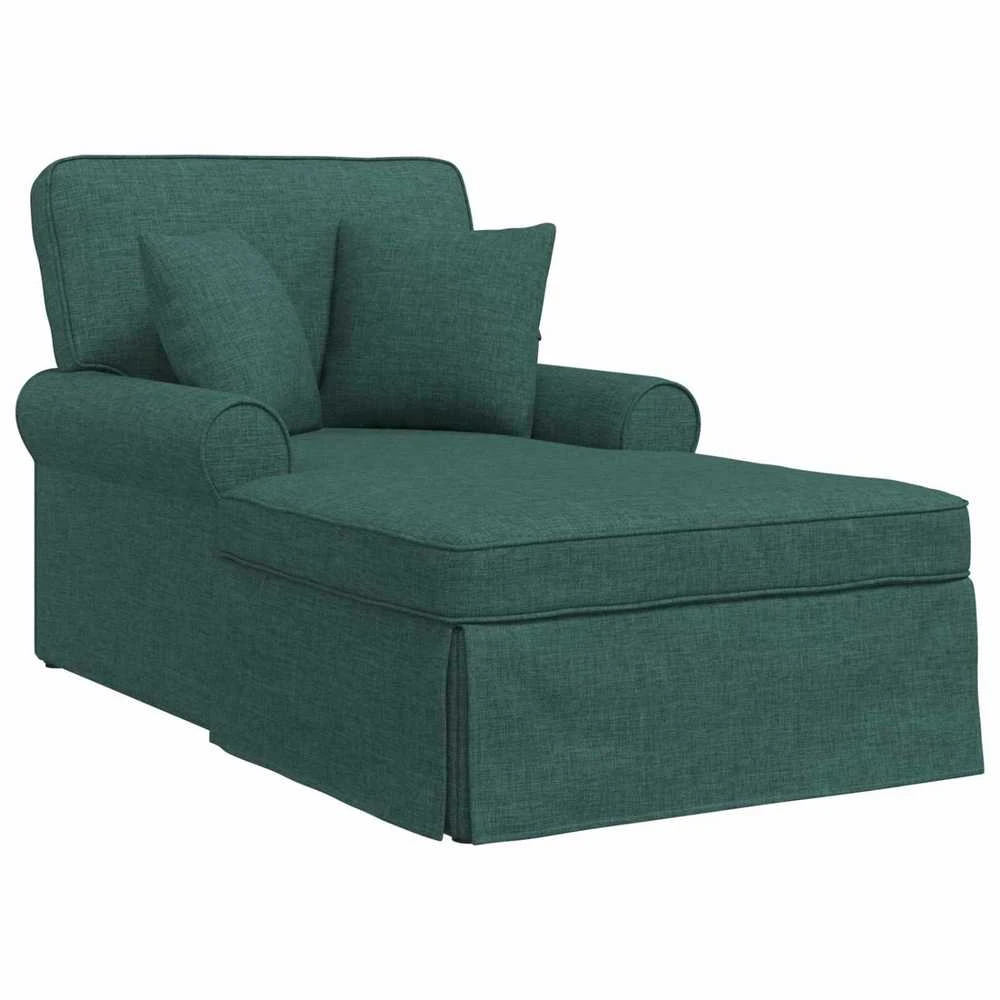 Sofa Faina su sijonu 3 vnt. Tamsiai žalia audinys 91 x 157 x 91 cm