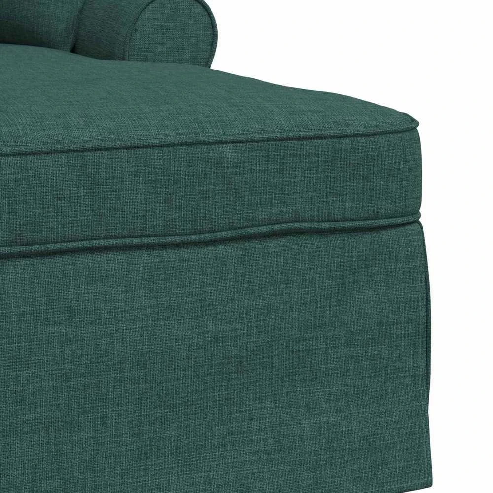 Sofa Faina su sijonu 3 vnt. Tamsiai žalia audinys 91 x 157 x 91 cm