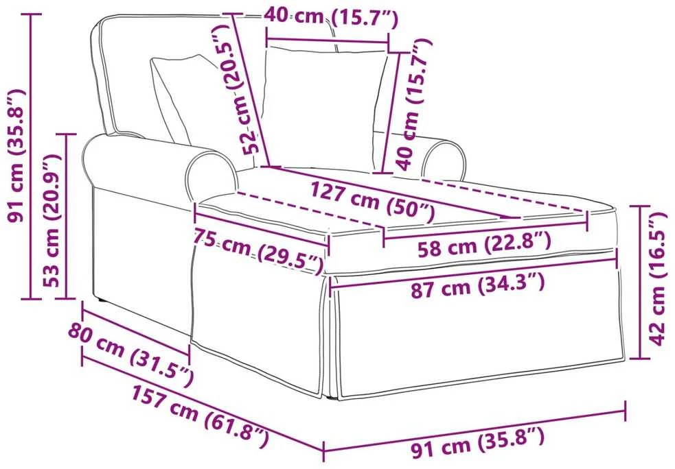 Sofa Faina su sijonu 3 vnt. Vyno raudona audinys 91 x 157 x 91 cm