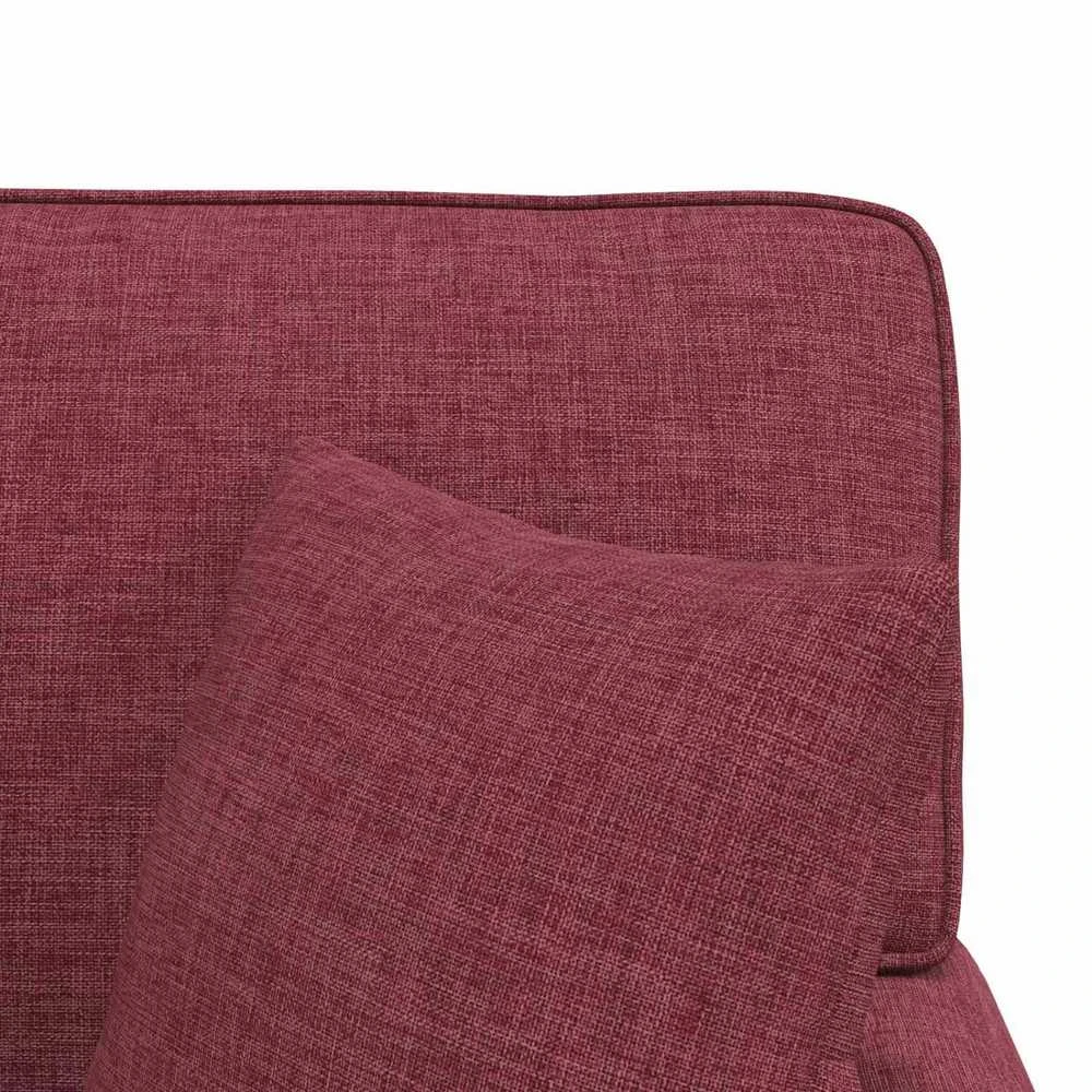 Sofa Faina su sijonu 3 vnt. Vyno raudona audinys 91 x 157 x 91 cm