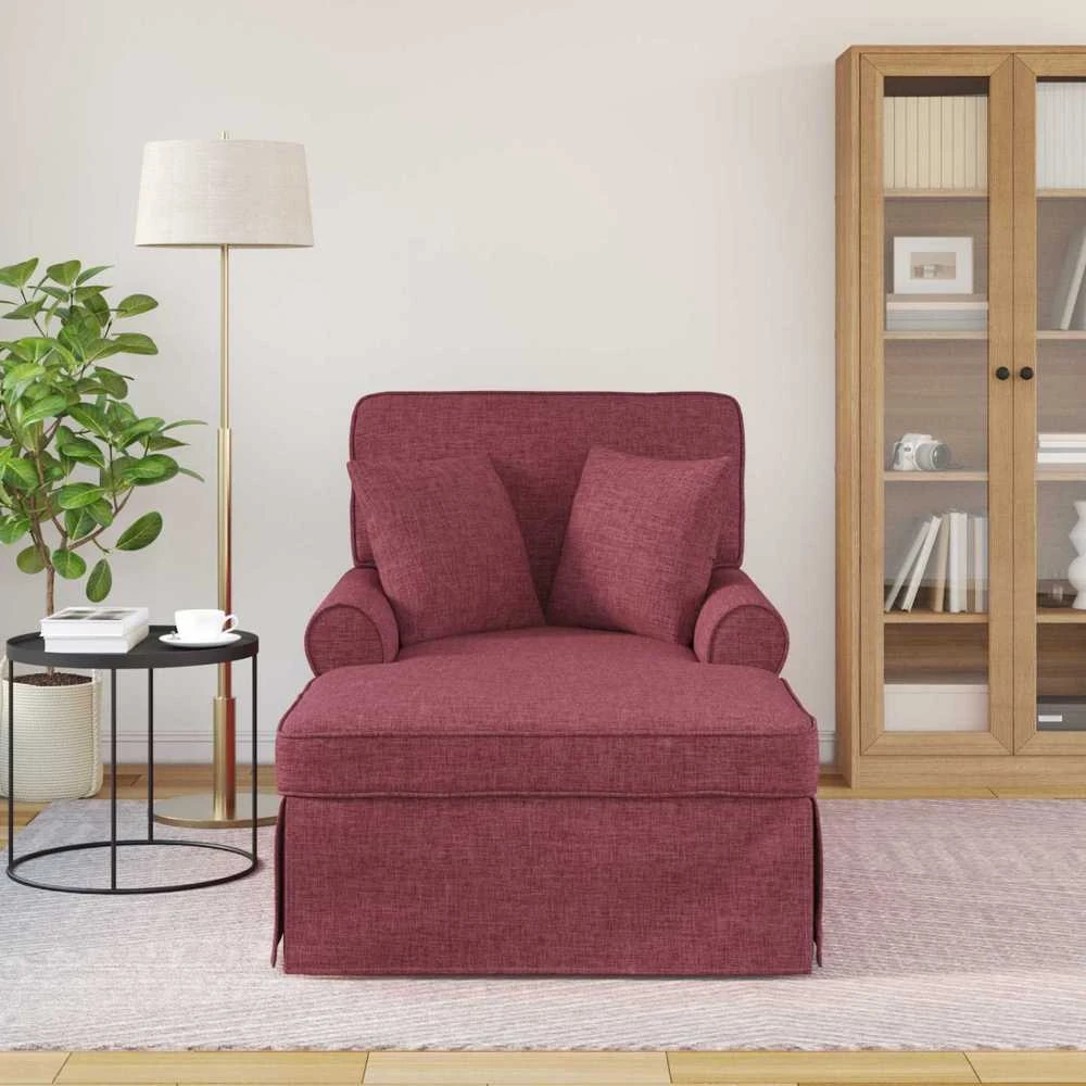 Sofa Faina su sijonu 3 vnt. Vyno raudona audinys 91 x 157 x 91 cm