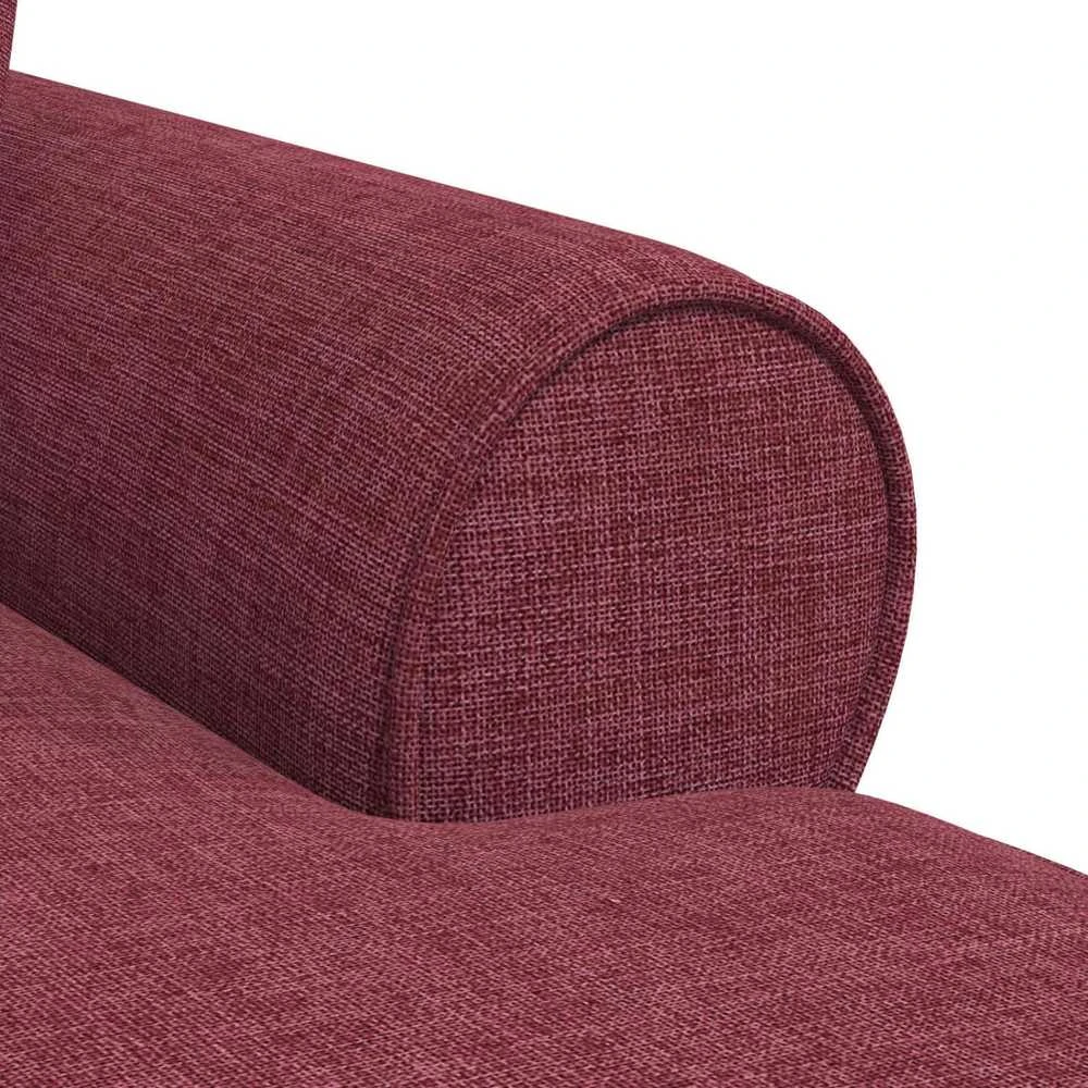 Sofa Faina su sijonu 3 vnt. Vyno raudona audinys 91 x 157 x 91 cm