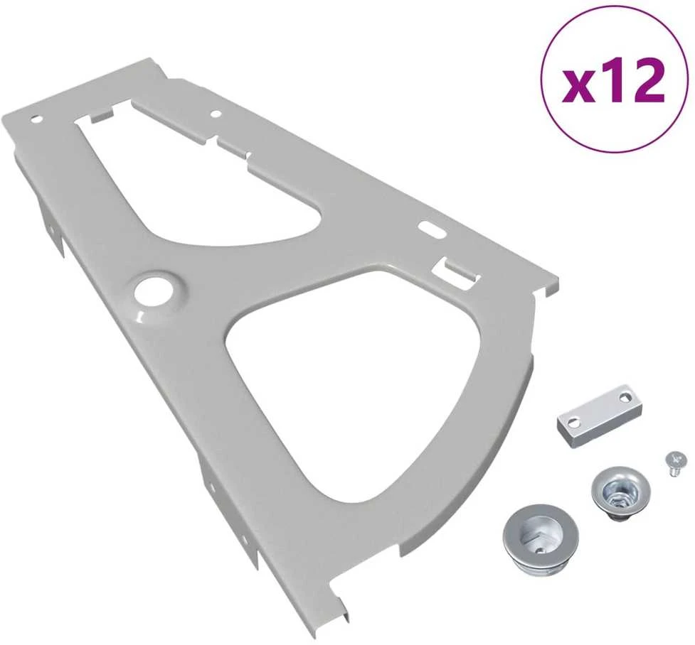 Flip stalčiaus vyrys 12 vnt. Sidabro 235 x 155 x 30 mm Geležis