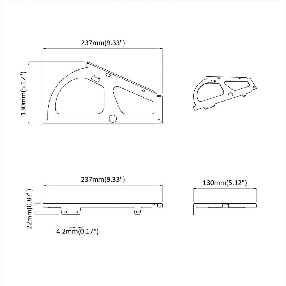 Flip stalčiaus vyrys 12 vnt. Sidabro 235 x 155 x 30 mm Geležis