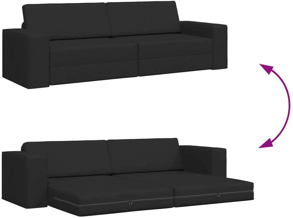 Sofa lova Juoda 245 x 78 x 77 cm audinys