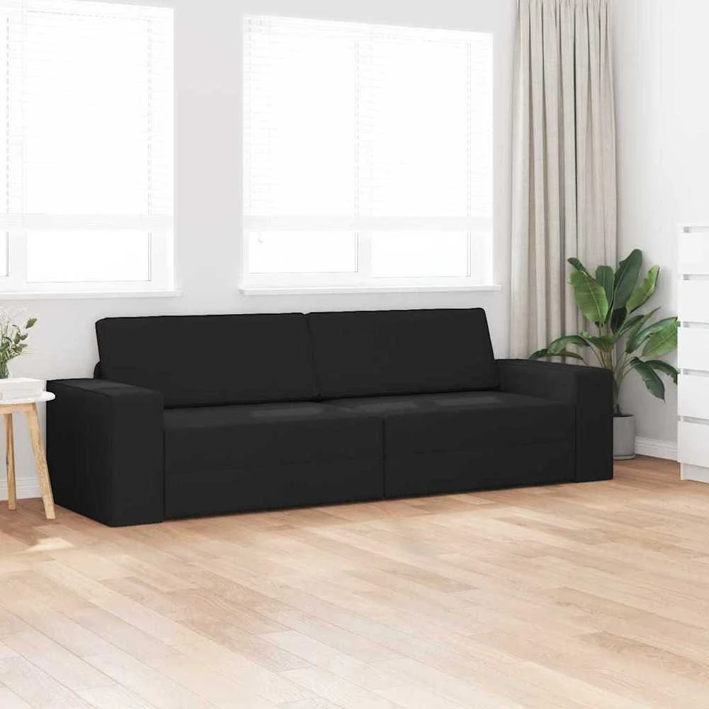 Sofa lova Juoda 245 x 78 x 77 cm audinys