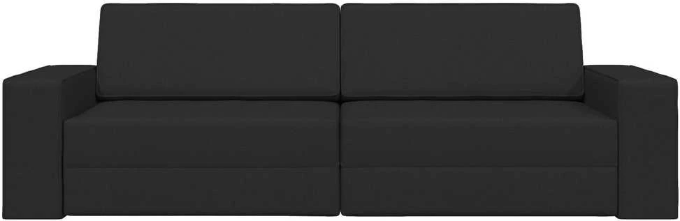 Sofa lova Juoda 245 x 78 x 77 cm audinys