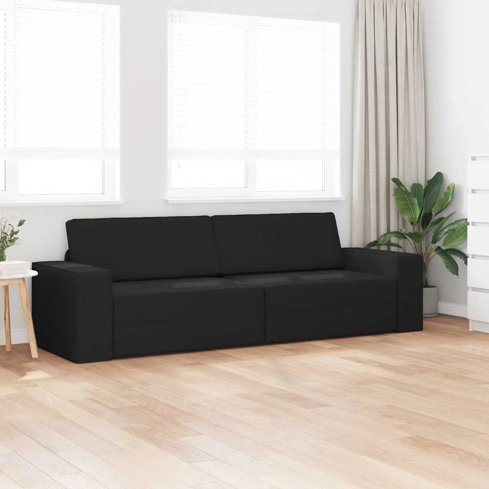 Sofa lova Juoda 245 x 78 x 77 cm audinys