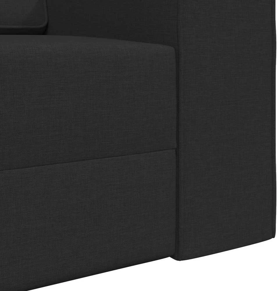 Sofa lova Juoda 245 x 78 x 77 cm audinys
